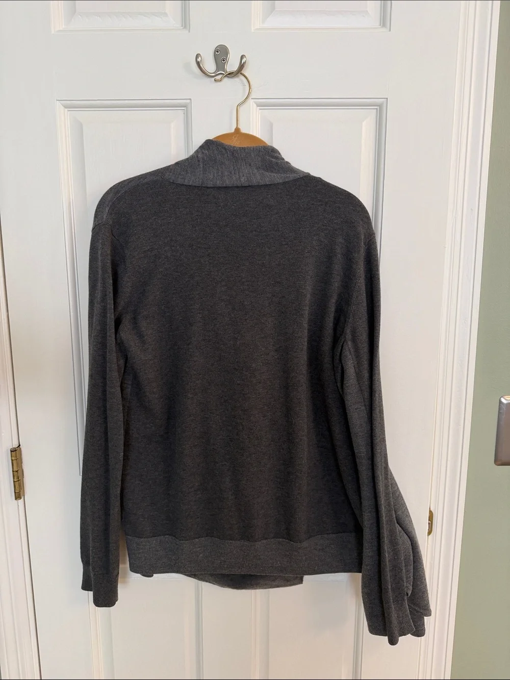 All Saints Charcoal Gray Draped  Sweater